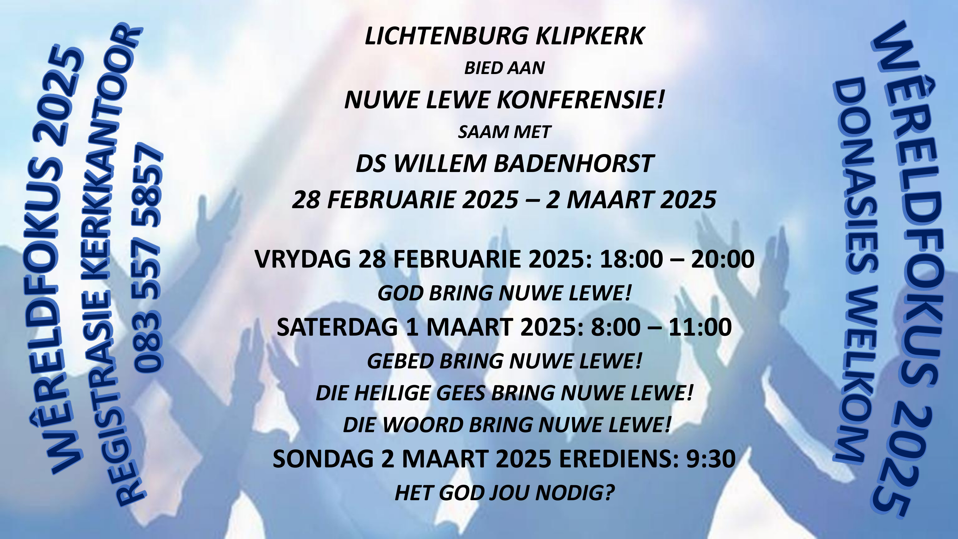 klipkerk wereldfokus, Wereldfokus nuus, Lichtenburg N G Klipkerk